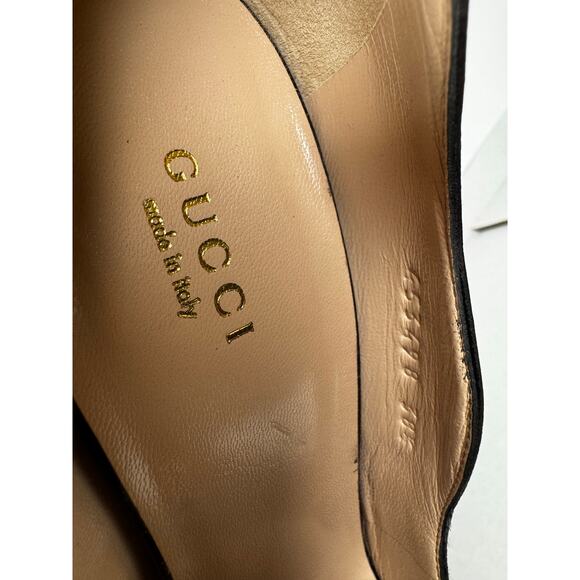 Gucci Black Red Yoko Snake High Heel Pumps Women’s Designer Shoes EU 38.5 - Picture 5 of 11